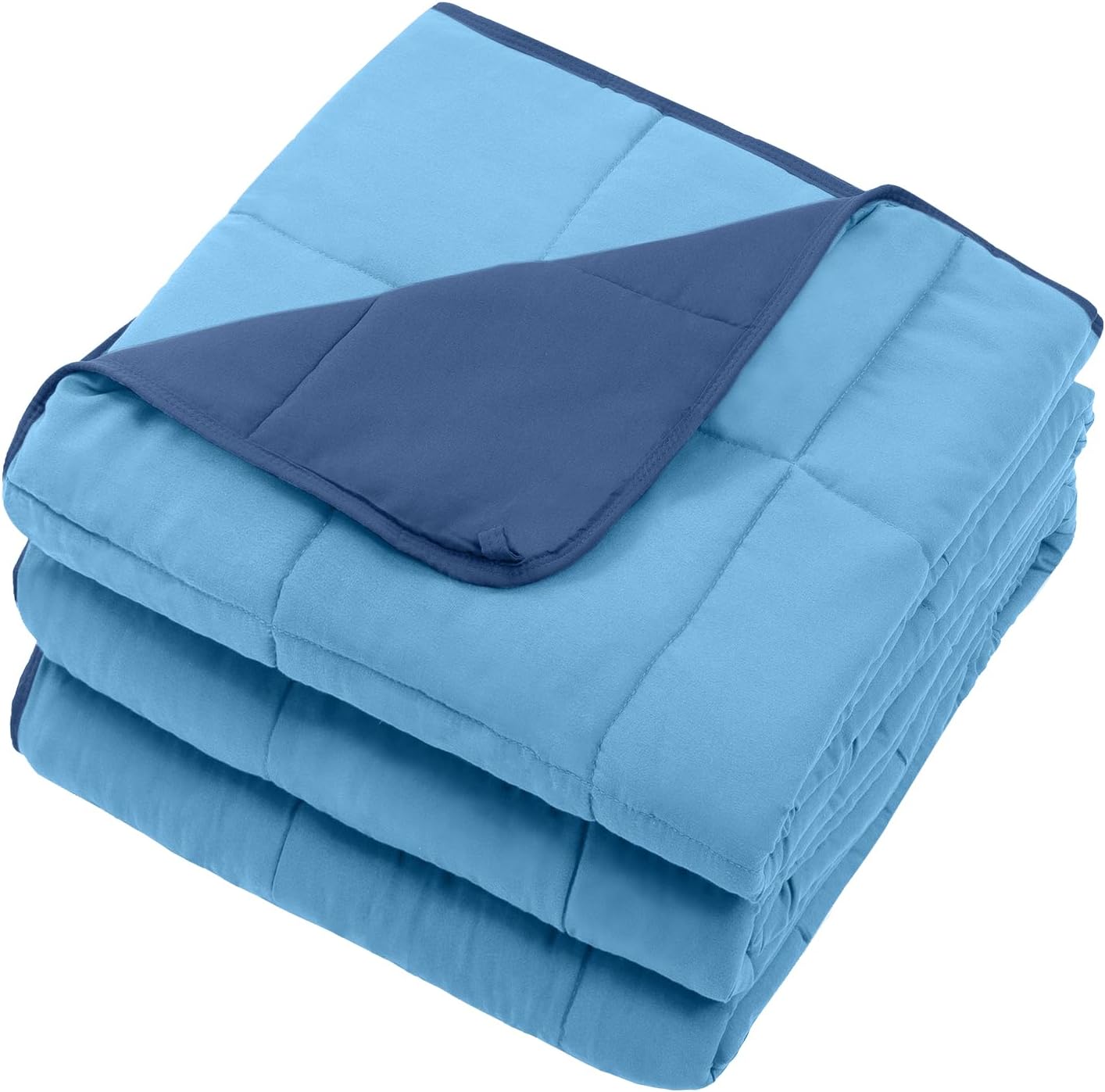 Weighted Lap Blanket for Adults 5lbs, 24"x29" Cooling Heavy Throw Blanket, Portable Travel Weighted Blankets, Soft Small Blankets Gift for Sleeping, Navy Blue