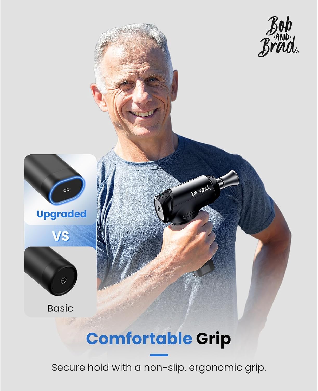 BOB AND BRAD T2 Pro Massage Gun with Heat and Cold, Deep Tissue Percussion Massager Gun for Pain Relief, Muscle Massager, Electric Back Massagers for Professional Athletes Runner