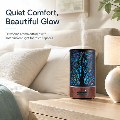 Essential Oil Diffuser, Ultrasonic Diffuser for Essential Oil, Cool Mist Humidifier Aromatherapy Diffuser with 7 Color Lighting Changing Modes, Waterless Auto Shut-Off for Home（Flower Fairy）