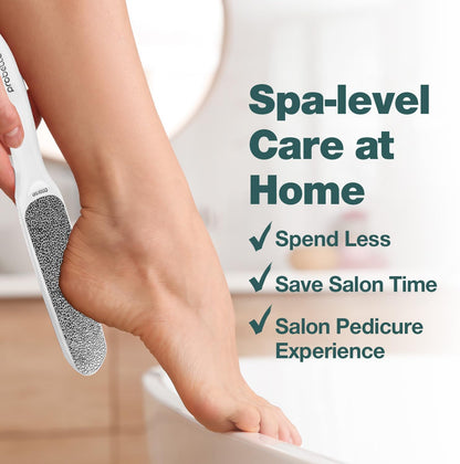 Probelle Double Sided Multidirectional Nickel Foot File Callus Remover - Immediately Reduces calluses and Corns to Powder for Instant Results, Safe Tool (Dark Grey)