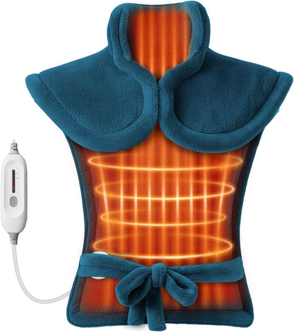COMFIER Large Heating Pad for Back, FSA Eligible HSA Heating Pad for Neck and Shoulders and Back, Heated Neck Wrap, 3 Heat Levels & 90-Mins Auto Shut Off, Fathers Day Dad Gifts for Men Husband