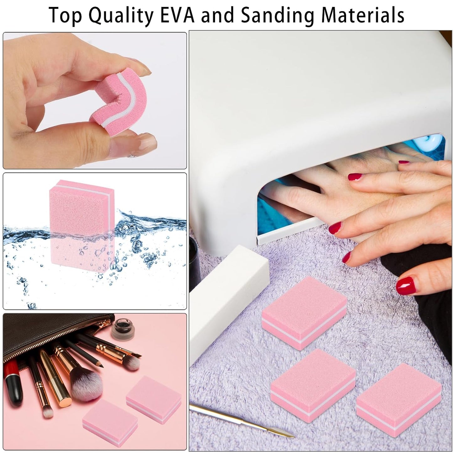 48pcs Sponge Toe Separators Pedicure Set for Nail Polish- Premium Nail Art Painting and Polishing Tool Kit, 4 Funy Color