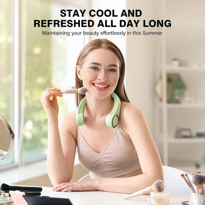 Morelax Neck Fan, USB Rechargeable Personal Fan,Hand Free Bladeless Portable Fans,4000 mAh, 3 Speeds,72 Air Faster softer 360° Cooling, Ultra Quiet,Gift Suitable for Home, Office, Travel, Sports