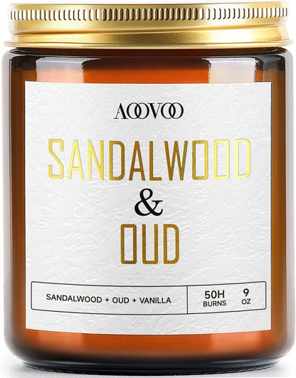AOOVOO Coconut Vanilla Candles - 9 oz Scented Candles, Aromatherapy Candle, Soy Candle for Home Scented