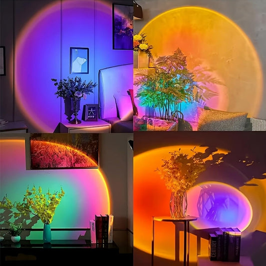 Sunset Lamp Projector, Rainbow Projection Led Lights with Remote, 16 Colors Multicolor Changing LED Night Light, Sunlight Light for Photography Selfie Party, Home Bedroom Decor Xmas Gifts for Women