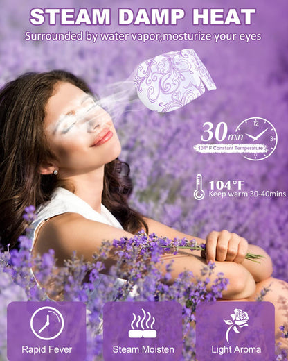 16 Packs Steam Eye Mask,Warm Eye Compress for Dry Eyes Sleep Mask,Hot Auto Heated Eye Masks Relaxing Items for Women Moist Heat for Eyes Soothing Eye Fatigue,Disposable EyeMask for SPA Essentials