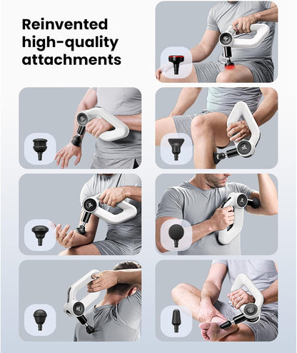 BOB AND BRAD D6 Pro Plus Massage Gun with Heat, Deep Tissue Percussion with 16mm Amplitude, Professional Muscle Massager Gun for Athletes, Quiet Electric Handheld Massager