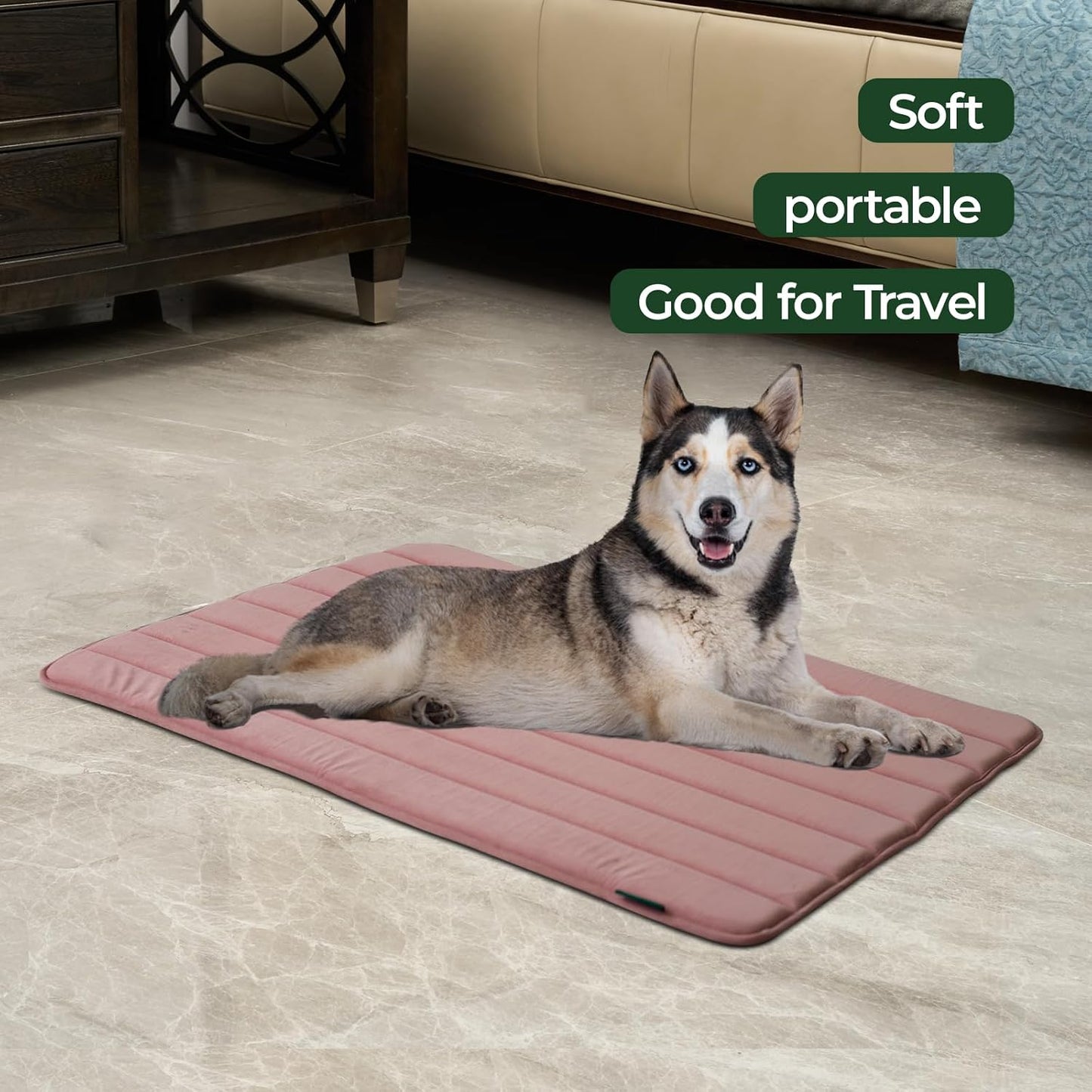 BALANCE Dog Crate Pad, Dog Foam Crate Mat Kennel Pad, Washable Water-Resistant Pet Bed Flat Dogs Cage Mat for Large Dogs