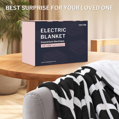VENTIMI Electric Blanket Heated Throw, 50" x 60" Heated Blanket with 5 Heat Levels & 3 Hours Auto Off, Fast Heating Blankets with ETL & FCC Certification, Grey