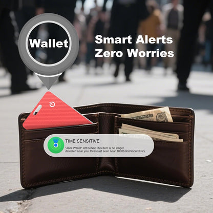 Wallet Tracker Card, Slim Rechargeable Bluetooth Item Locator, Smart Finder Compatible with Apple Find My for Wallet, Luggage, Passport, IP68 Waterproof (iOS Only) (Carbon Fiber Black)