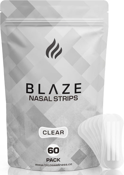 Nasal Strips for Snoring & Sleeping (60 PK) - Nose Strips for Breathing - Deviated Septum Tape & Sinus Congestion Relief for Adults - Improve Sleep Quality, Energy and Productivity, Lessen Snoring