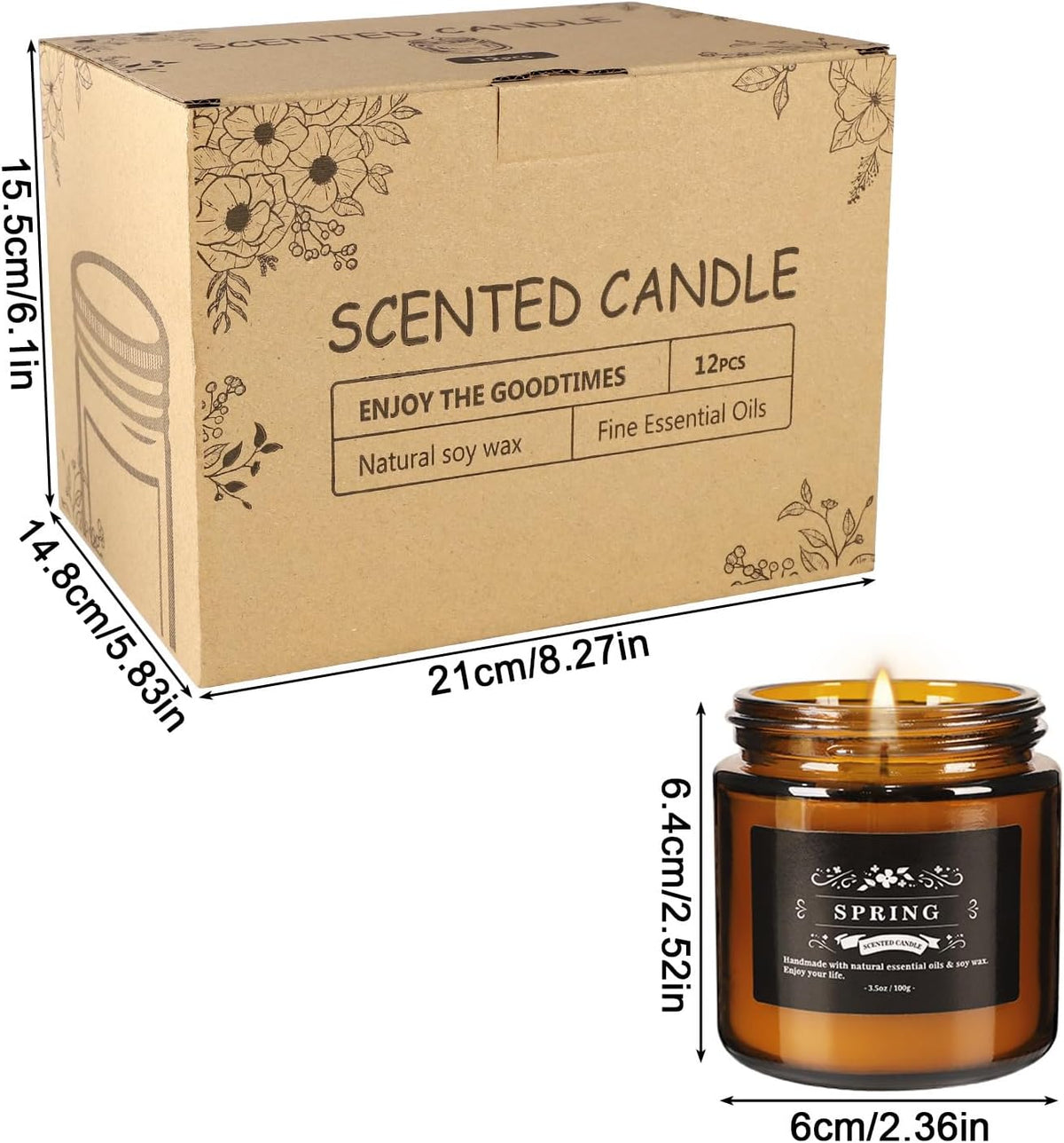 36 Pack Scented Candles Set for Home, Relaxing Stress Relief, Aromatherapy - Natural Soy Wax and Fragrance - Gifts for Women, Mom, Best Friend, Wife, Birthday
