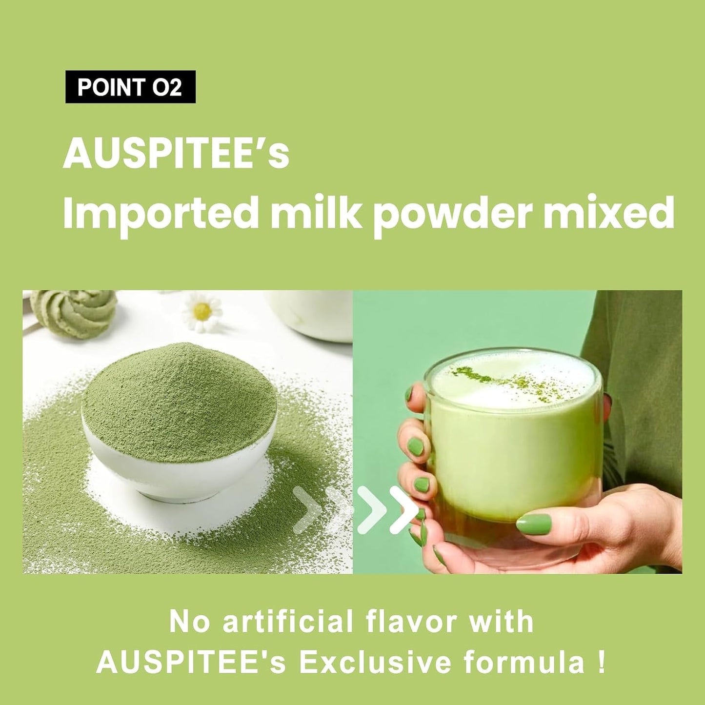 Matcha Latte Green Tea Powder Single Pack, Premium Barista Science Blend - Individual Matcha Bags (20)