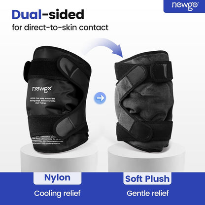NEWGO Knee Ice Pack Wrap, Ice Pack for Knees Cold Compression Therapy for Knee Replacement Surgery, Arthritis Pain, ACL, Swelling, Sports Injuries (21.7" x 9.8") - Blue