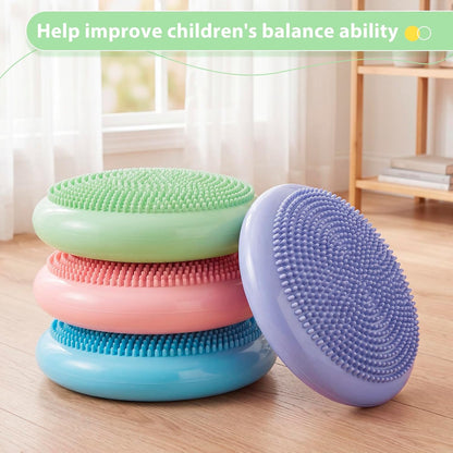 Amylove 6 Pcs Wiggle Seat Inflated Wobble Cushion for Sensory Kid 13 Inch Balance Disc Kids Flexible Seating Exercise Sensory Pad Chair Cushion for Classroom Office School (Bright)