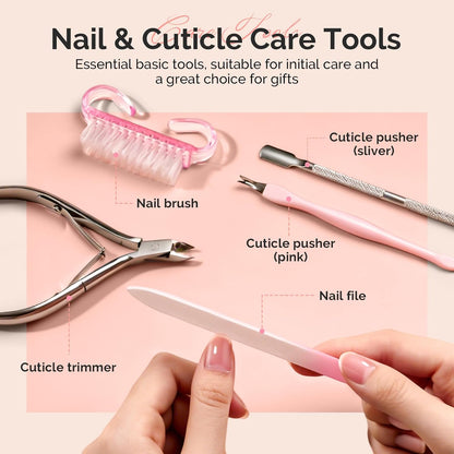 MelodySusie 16Pcs Professional Nail Buffer Kit,Nail Files and Buffers,Nail Buffer Block,Nail Brush, Nail File Buffers Kit for Natural Nails,DIY,Home Use,Salon（100/180 Grit）