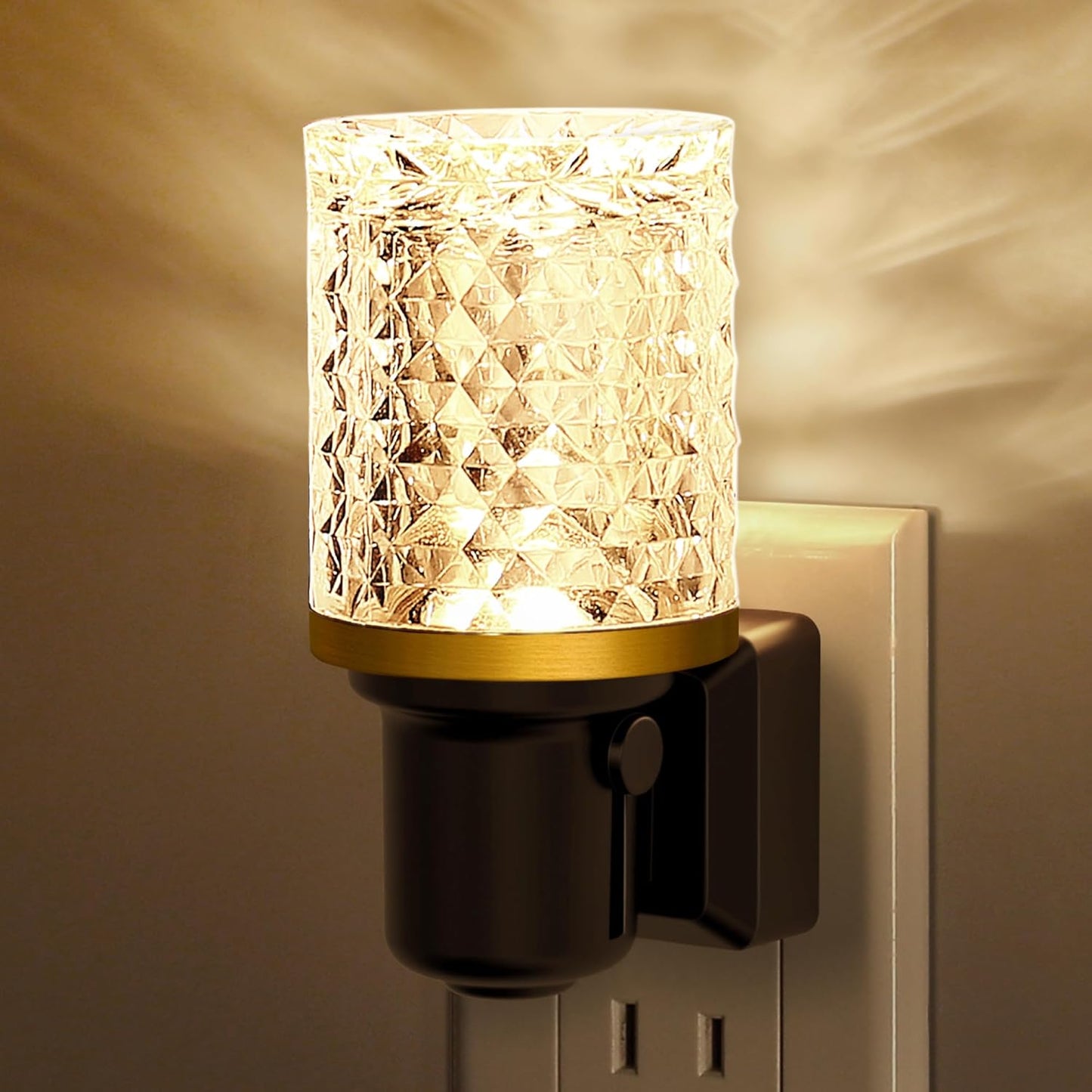 L LOHAS LED Night Light, Dimmable Night Lights Plug into Wall, Automatic Night Lights Plug in with Auto Light Sensor,Adjustable Brightness Amber LED Night Light, for Bedroom Hallway Home Decor