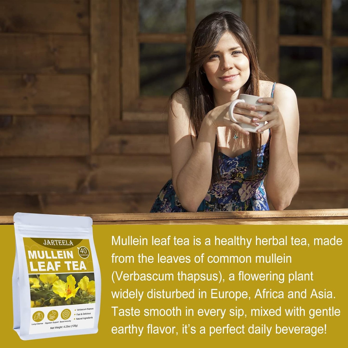 Jarteela Lemon Balm Tea, 1.5g x 60 Count - Natural Melissa Officinalis - Pyramid Herbal Lemon Balm Tea Bags for Digestion - Non-GMO - Caffeine-Free