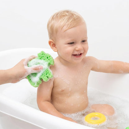 Yookat 3Pcs Cute Baby Bath Sponge Natural Soft Kids Bath Sponge with Cat Koala Elephant Shapes Plant Based Wood Pulp Cotton Shower Sponge for Infant Toddler Newborns