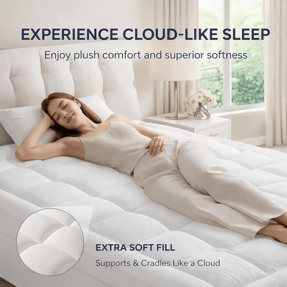 ELEMUSE Twin XL Dorm Dual Layer 3 Inch Memory Foam Mattress Topper for College, Dorm Room Essentials, 2 Inch Cooling Gel Foam and 1 Inch Soft Pillow Top Bed Pad,Back to School Comfortable Support