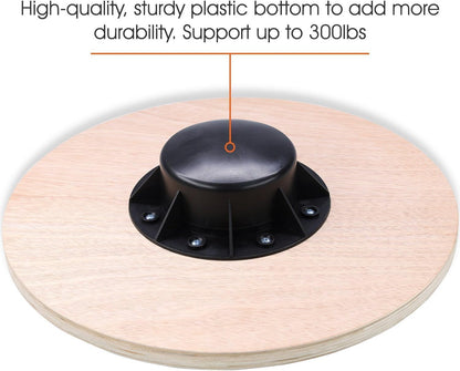 Yes4All Versatile Wooden Wobble Balance Board, Balance Trainer for Mobility Training, Standing Desk, Core Training, Exercise Balance Stability Trainer