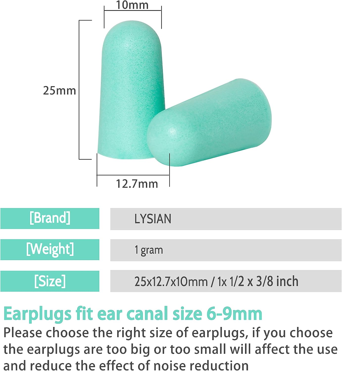 LYSIAN Ultra Soft Foam Earplugs for Sleeping, 38dB SNR Noise Reduction Ear Plugs for Snoring, Shooting, Study, Work and Travel, 60 Pairs, Purple