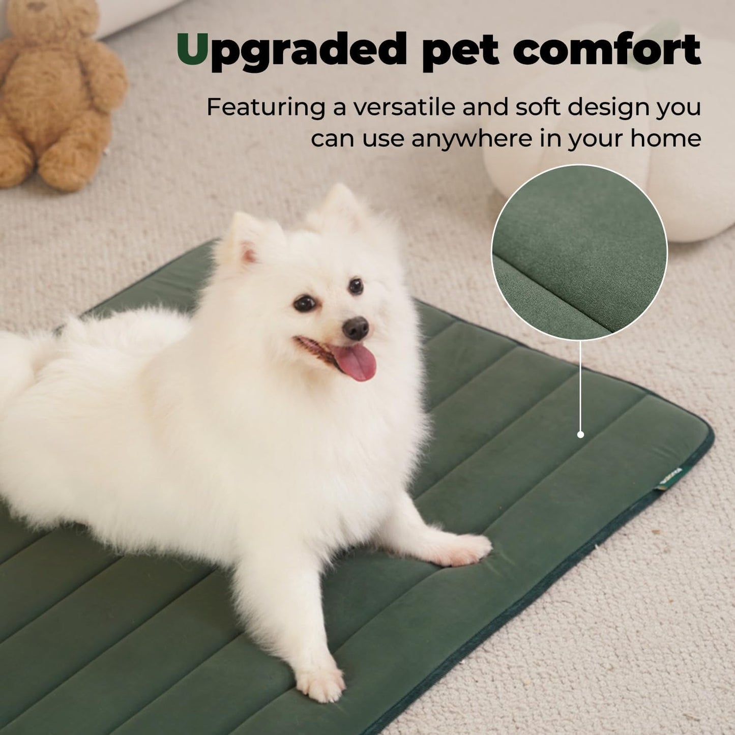 BALANCE Dog Crate Pad, Dog Foam Crate Mat Kennel Pad, Washable Water-Resistant Pet Bed Flat Dogs Cage Mat for Large Dogs