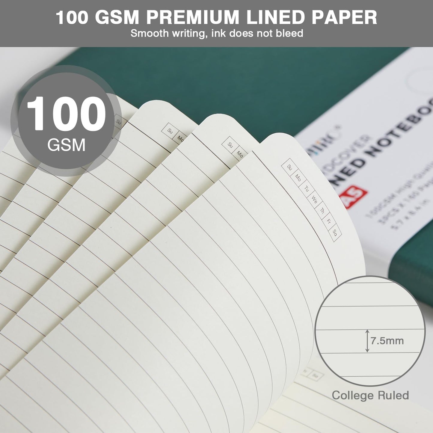 NIRMIRO (3 Pack) Pocket Notebook Small Journal with Pen, 3.7" x 5.7", A6 Mini Notebook for Women Men Work Writing, Hardcover Small Pocket Notepad with 100Gsm Premium Thick Lined Paper, Black Leather