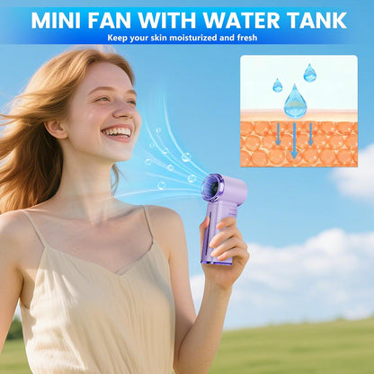 GOSALISU Small Handheld Fan Portable Hand Held Fan, Gray