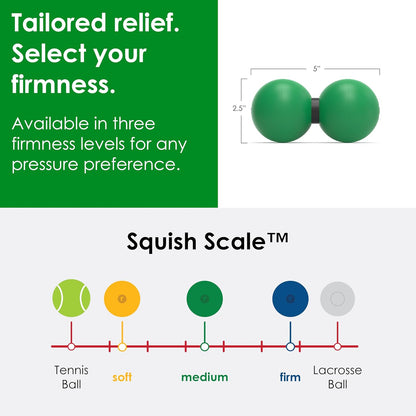 Rodo 2-in-1 Soft Peanut & Lacrosse Ball Roller | Deep Tissue Massage Tool for Fascia, Plantar Fasciitis, Hips & Back | Mobility & Recovery Roller | Compact, Travel-Friendly, Pilates & Therapy Ready
