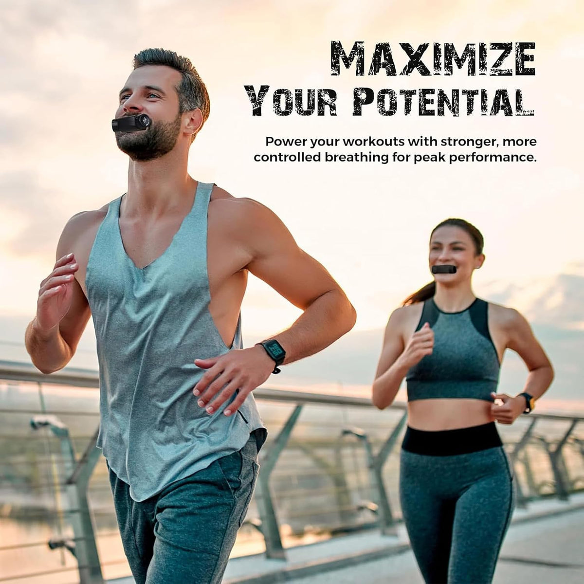 Lixada Advanced Breathing Trainer for Lung Capacity - 8-Level Adjustable Respiratory Exercise Device for Running, Swimming & Fitness with Case & Nose Clip(Black)