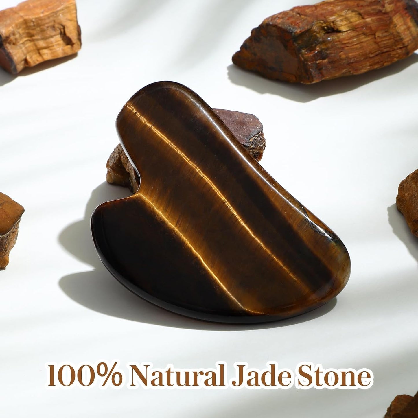 rosenice Gua Sha Facial Tools Guasha Tool Gua Sha Jade Stone Manual Massage Sticks for Jawline Sculpting and Puffiness Reducing for Face Body Tensions Reduce Festive Gifts