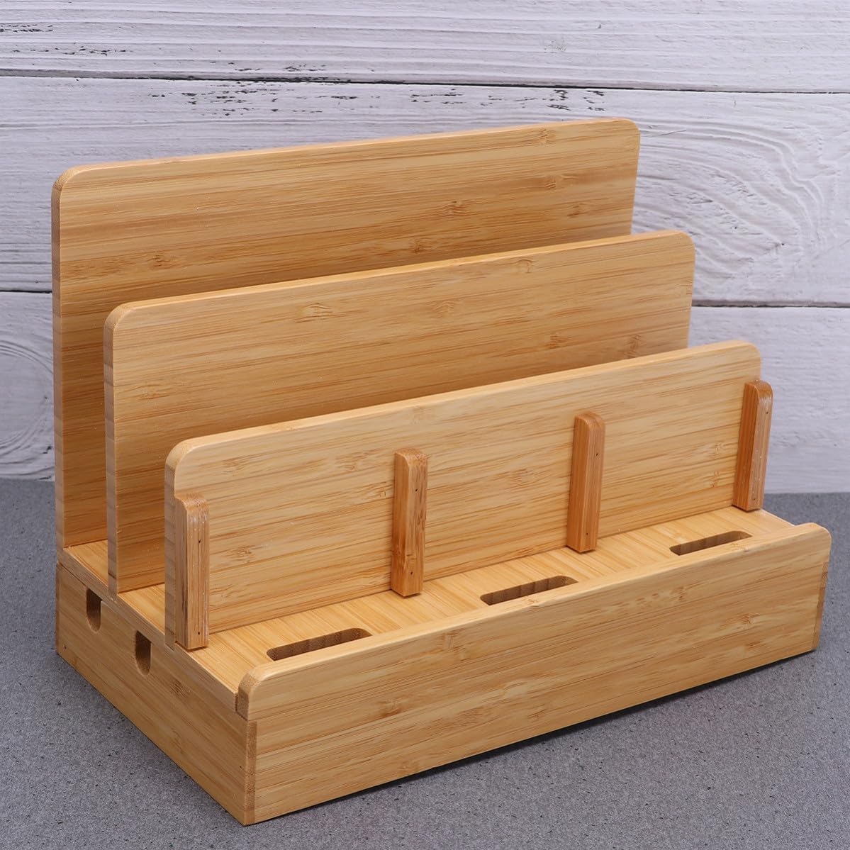Zerodeko Bamboo Charging Station Docking Organizer Holder Xmas