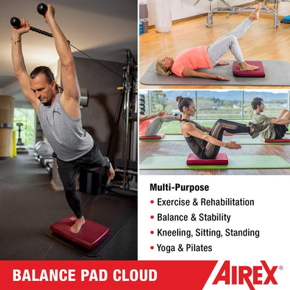 AIREX Balance Pad – Stability Trainer for Balance, Stretching, Physical Therapy, Exercise, Mobility, Rehabilitation and Core Training Non-Slip Closed Cell Foam Premium Balance Pad