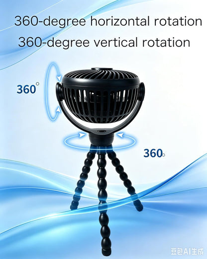 funbliss Portable Stroller Fan,4000mAh Rechargeable