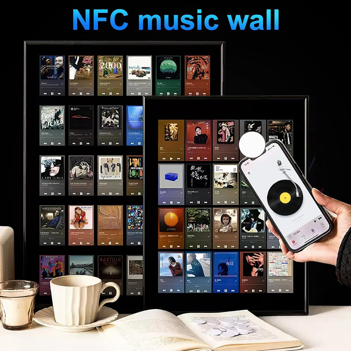 NFC Tags Adhesive NFC Stickers Chip Rewritable Ntag 215 NFC Tags 504 Bytes Compatible with TagMo and Amiibo and NFC Enabled Mobile Phones Devices