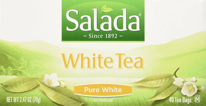 Salada Delicate White Tea, Quality Tea, Subtle & Mellow, 40 Teabags