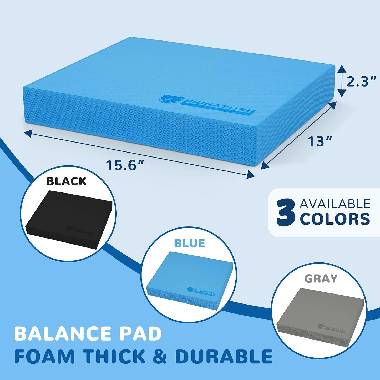 Fitvids Balance Pad, Nonslip Foam Balance Pad, Professional Foam Exercise Pad for Fitness, Stability Training and Physical Therapy, Multiple colors
