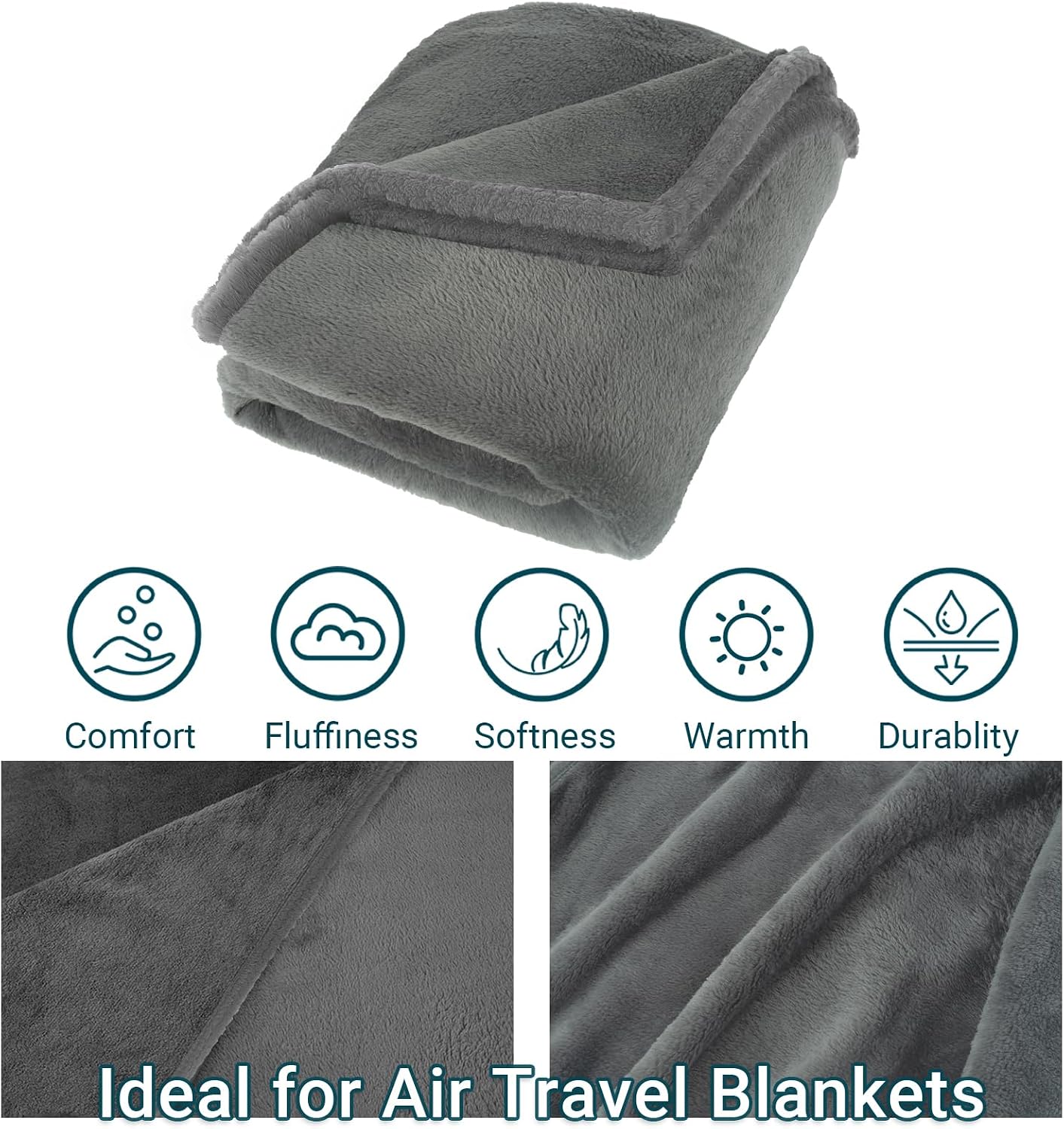 Compact Travel Blanket for Airplane, Premium Soft 2-in-1 Blanket with Pillowcase and Carry Bag, Lightweight Travel Essentials with Luggage Sleeve and Backpack Clip, Mint Green