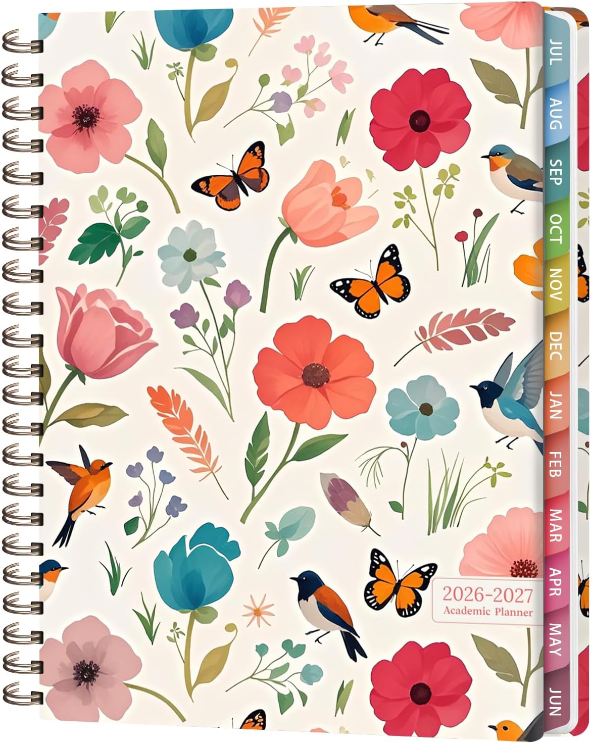 Planner 2026-2027, Weekly and Monthly Calendar Planner, JUL 2026 - JUN 2027 | Academic Year, Daily Agenda Book, A5(6.3'' x 8.5''), Sprial Bound, Inner Pocket, Office School Use