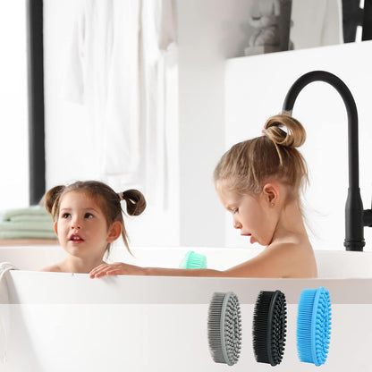 Silicone Body Scrubber Loofah 3 Pack Exfoliating Soft Loofah Shower Brush