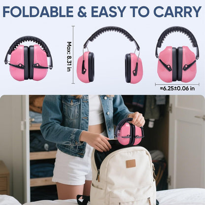 TICONN Noise Cancelling Ear Muffs for Adults, SNR 33dB Hearing Protection, Adjustable Safety Earmuffs for Construction