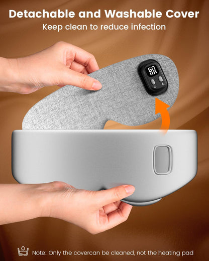 Cordless Heated Eye Mask, 4 Temp Timed Shutdown for Dry Eyes & Sleep Relief