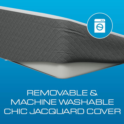 Kolbs Bed Wedge Pillow for Sleep Apnea, FSA Eligible Acid Reflux, and Back Pain Relief, with Chic Jacquard Cover - Headboard Wedges for Sleeping (5" Gentle Incline)