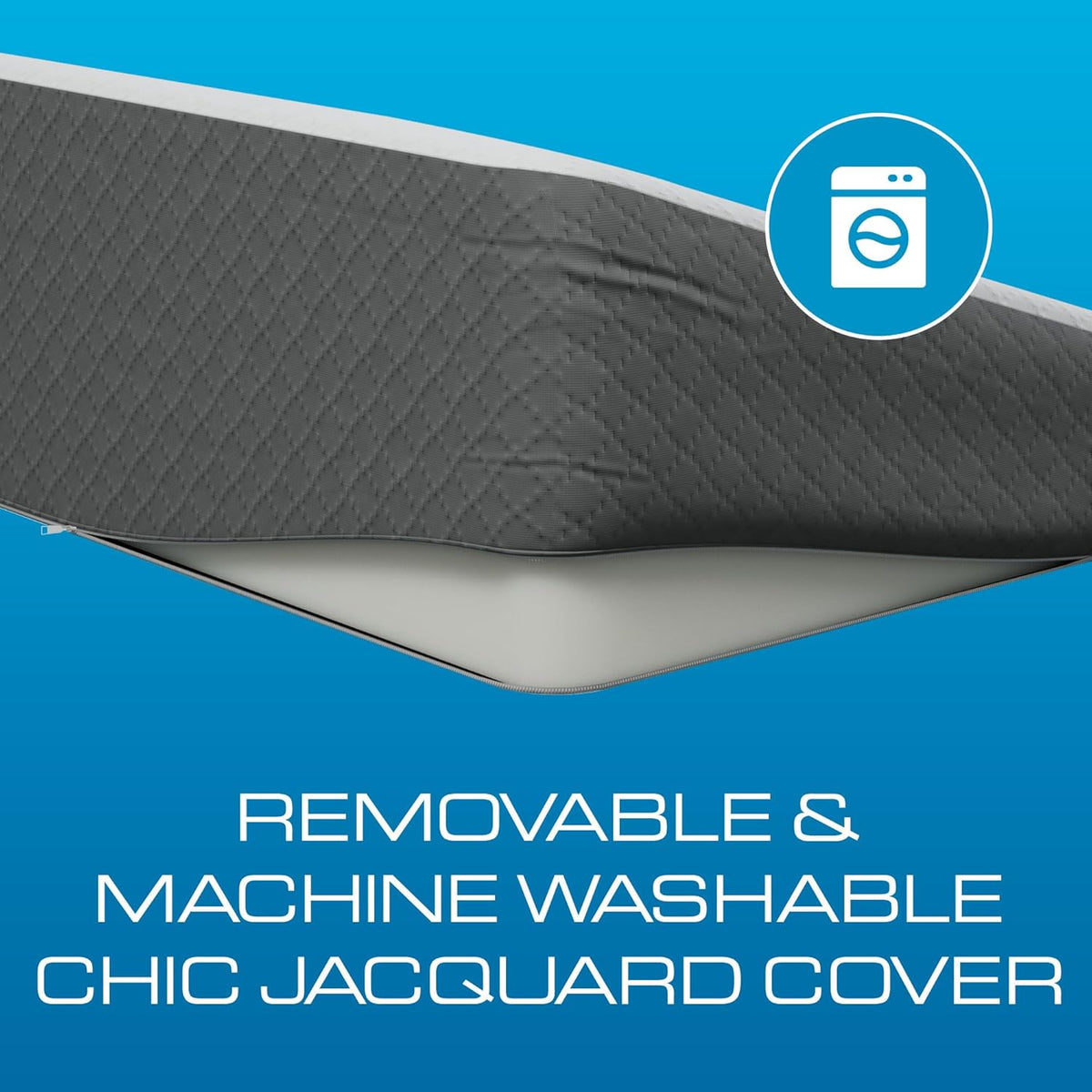 Kolbs Extra Wide Bed Wedge Pillow | Super Large, Memory Foam Top and Jacquard Cover | for Sleeping Acid Reflux GERD (7.5 Inch Height (31 x 33 x 7.5))
