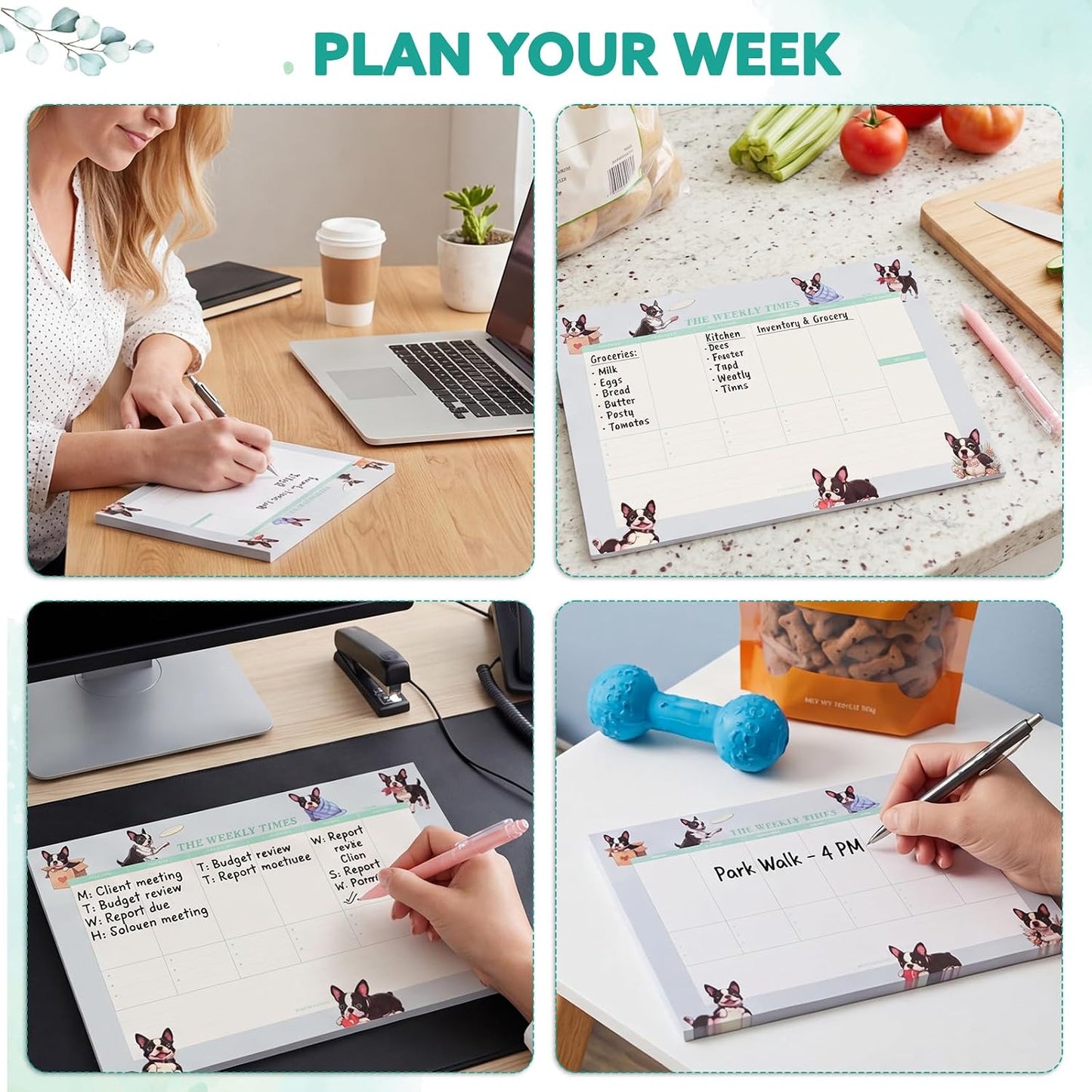 60 Sheets Weekly Pad, Tear Off Weekly Planner Notepad with Daily Schedule Weekly to Do List Notepad（7x10” ）