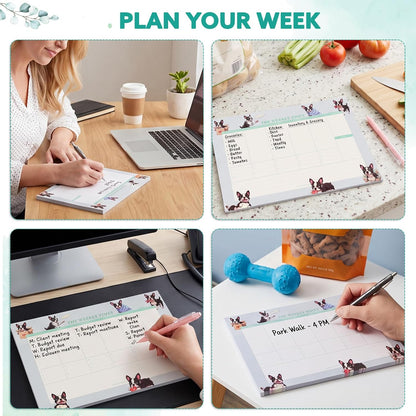 60 Sheets Weekly Pad, Tear Off Weekly Planner Notepad with Daily Schedule Weekly to Do List Notepad（7x10” ）