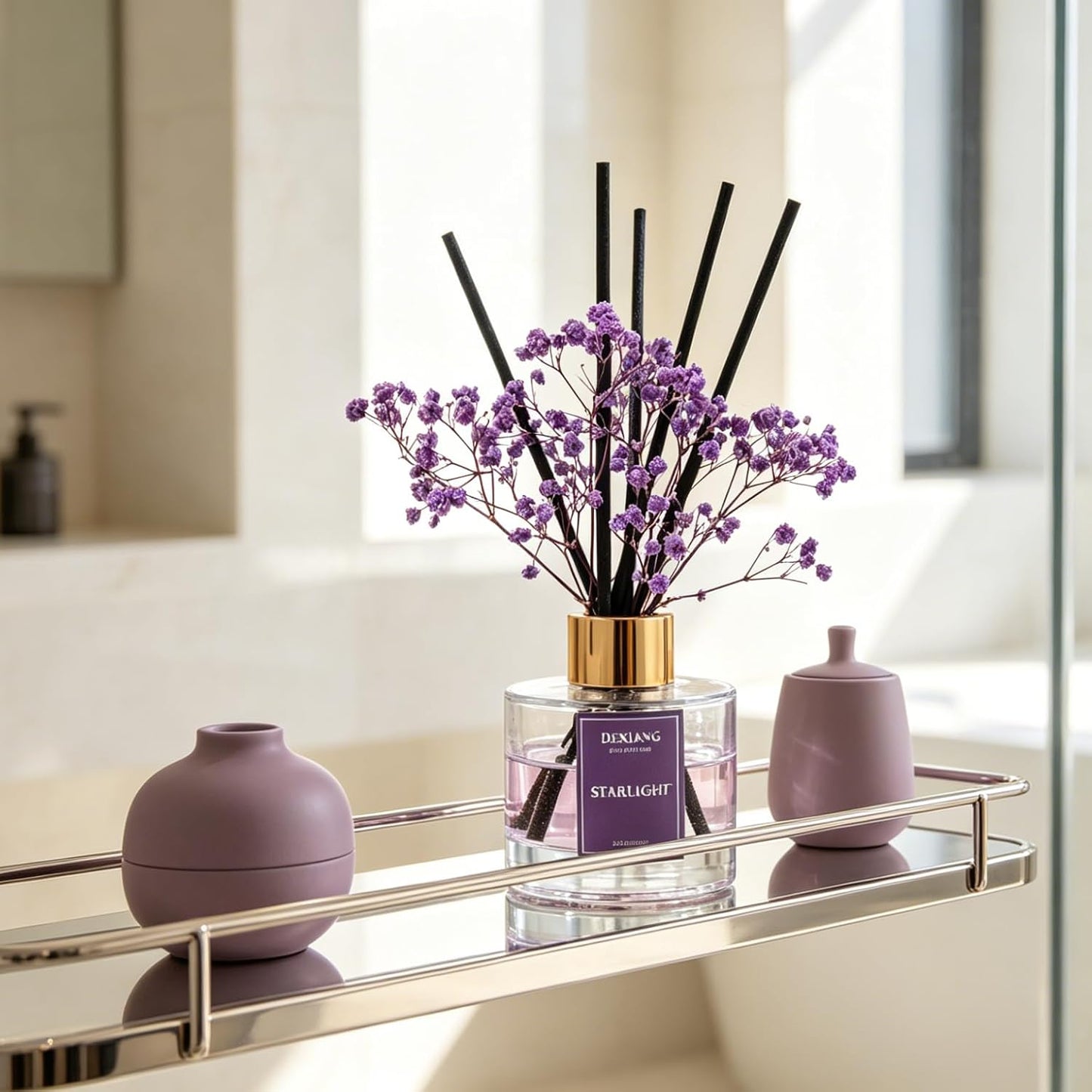 Reed Diffuser Set, Coconut 3.38 fl oz Oil Home Fragrance Bathroom Decor