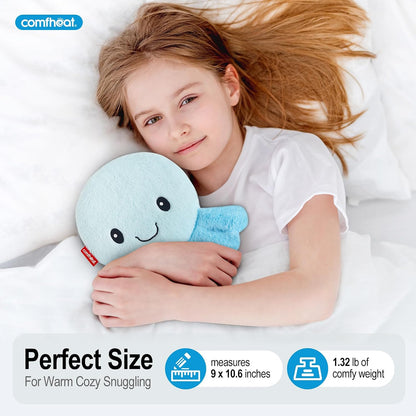 Microwave Unscented Heating Pad for Pain Relief, Moist Heat Pack Hot Compress for Period Cramps, Shoulder, Muscles, Cute Cloud Plush Heating Pad, Gift for Girl Women, with Washable Cover
