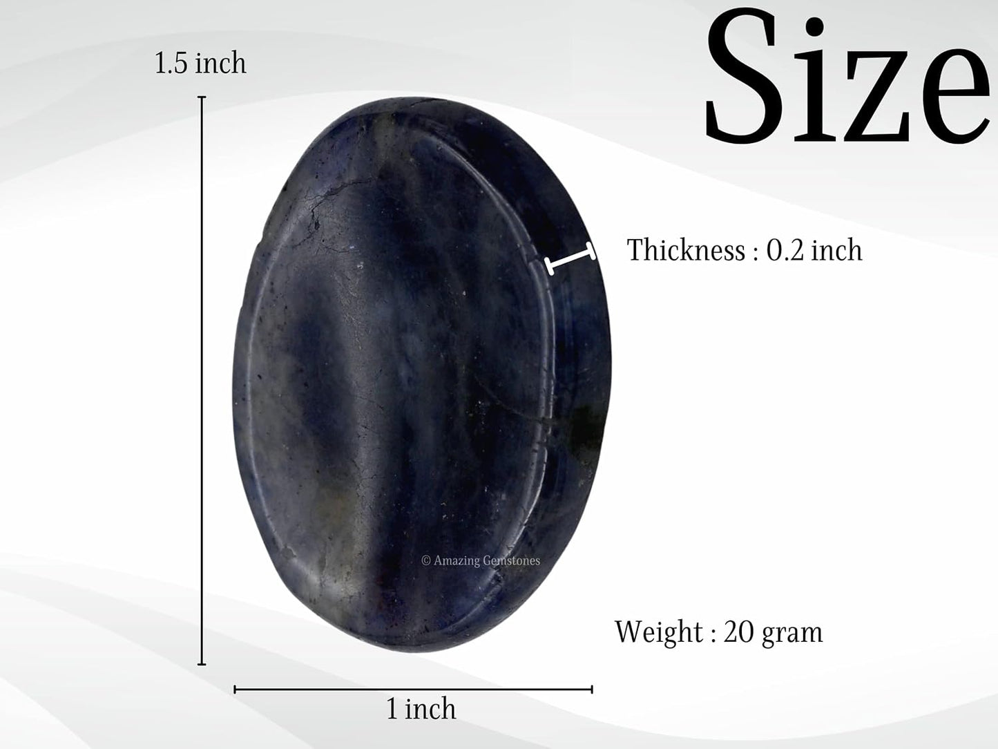 Amazing Gemstone Labradorite Thumb Worry Stone, Anxiety Stone, Healing Crystals - Piedra Crystal Fidget for Gift, Meditation, Calming, Relaxation, Stress Relief - Colors C
